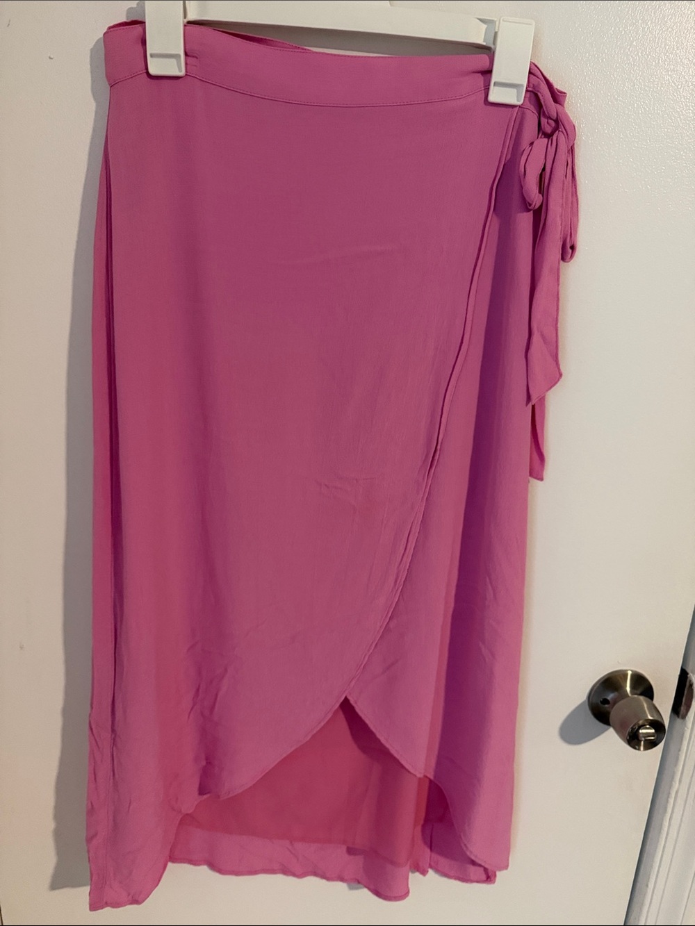 American Eagle Outfitters Rose Pink High-Low Wrap Skirt